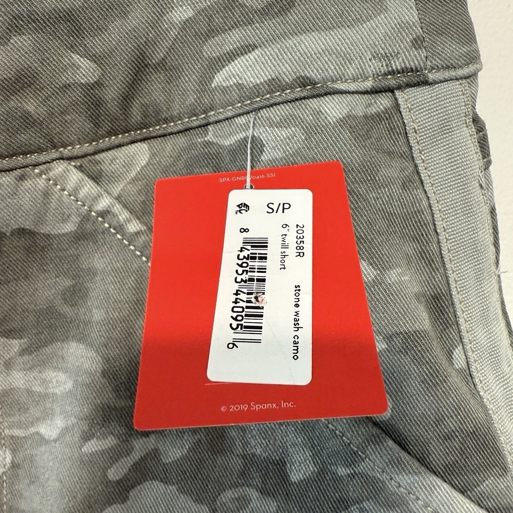 Spanx NWT 6‎ Inch Twill Shorts in Stone Wash Camo Size Small - Picture 4 of 8
